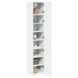Vidaxl Slim Storage Cabinet White 40X42.5X225 Cm Engineered Wood - thumbnail 3