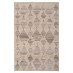 Loomed Neutral Beige Distressed Diamond Tonal Soft Living Area Rug 120X170Cm - thumbnail 6