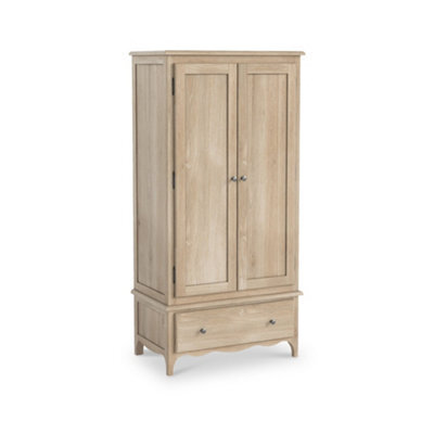 Celine Oak Double Wardrobe With Drawer - By Roseland Furniture - image 1