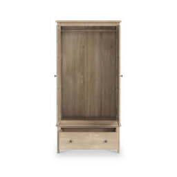 Celine Oak Double Wardrobe With Drawer - By Roseland Furniture - thumbnail 4