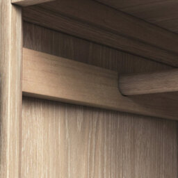 Celine Oak Double Wardrobe With Drawer - By Roseland Furniture - thumbnail 7