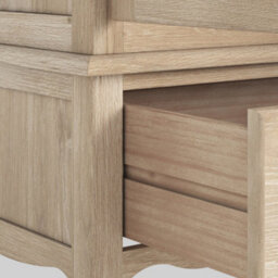 Celine Oak Double Wardrobe With Drawer - By Roseland Furniture - thumbnail 6