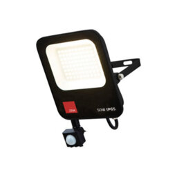 Litecraft Faulkner Black 50 Watt Led Ip65 Outdoor Wall Flood Light With Pir Sensor - thumbnail 2