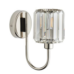 Luminosa Lighting Luminosa Berenice Glass Shade Wall Lamp Bright Nickel - thumbnail 6