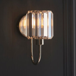 Luminosa Lighting Luminosa Berenice Glass Shade Wall Lamp Bright Nickel - thumbnail 2