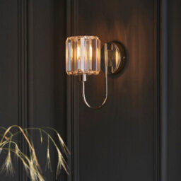 Luminosa Lighting Luminosa Berenice Glass Shade Wall Lamp Bright Nickel - thumbnail 3