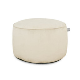 rucomfy Beanbags Rucomfy Velvet Cream Pouffe - Indoor Bean Bag Footstool - thumbnail 1