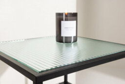 Sao Paulo  Side Table , Black, Glass Top, D40Xw40Xh55Cm - thumbnail 6