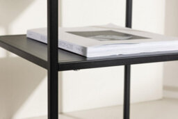 Sao Paulo  Side Table , Black, Glass Top, D40Xw40Xh55Cm - thumbnail 4