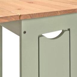 Santos Folding Drop Leaf Butterfly Dining Table Set 4 Chairs Sage Green & Distressed Wax Pine - thumbnail 6