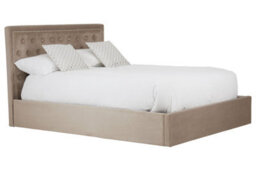 Orsina Practical Mink Velvet Kingsize Ottoman Bed, Elegant Velvet Bed For Bedroom, Compact Diamont Tufted Bed - thumbnail 4