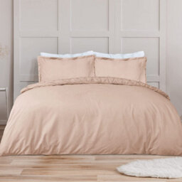 Gr8 Home Sleepdown Geometric Rouched Pleat Ruched Pintuck Duvet Set Quilt Cover Bedding Blush Single - thumbnail 3
