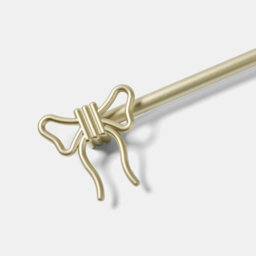 Ohs Bow Finial Curtain Pole Extendable 16mm Metal End Rod 70-120Cm - Brushed Gold - thumbnail 2