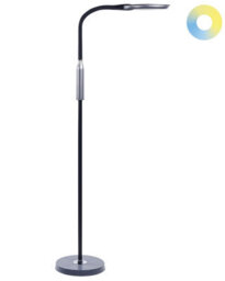 Beliani 148 Cm Black Dimmable Led Floor Lamp With Dual Light Rings And Adjustable Colour Temperature - thumbnail 3