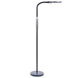 Beliani 148 Cm Black Dimmable Led Floor Lamp With Dual Light Rings And Adjustable Colour Temperature - thumbnail 4