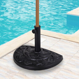 Outsunny 9Kg Half Round Parasol Umbrella Base Resin Outdoor Garden Furniture - thumbnail 1