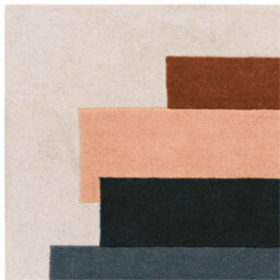 Cream Handmade Modern Geometric Wool Easy To Clean Rug For Living Room & Bedroom-120Cm X 170Cm - thumbnail 4