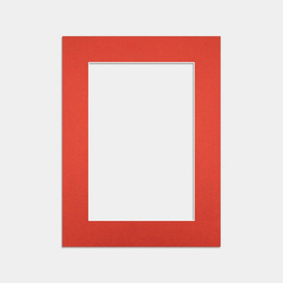 Ak Frames 8X6 Poppy Red Picture Mounts To Fit 6X4 Aperture Size - Mount Board Only (No Frame Included) - image 1