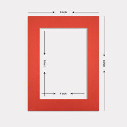 Ak Frames 8X6 Poppy Red Picture Mounts To Fit 6X4 Aperture Size - Mount Board Only (No Frame Included) - thumbnail 3