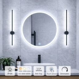 Lumora 600mm Round Led Bathroom Mirror - Edge-Lit, Tri-Light Dimmable And Anti-Fog - thumbnail 5
