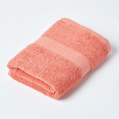Homescapes Turkish Cotton Hand Towel, Burnt Orange - image 1