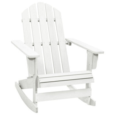 Berkfield Garden Rocking Chair Wood White - image 1