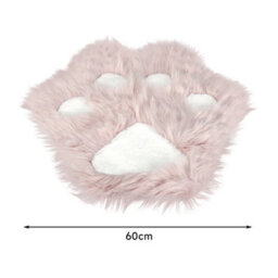 Pink&white Cute Cat-Claw Shaped Soft Shaggy Rug Plush Floor Carpet Mat Fluffy Rugs Non-Slip - thumbnail 2