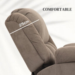 Homcom Power Lift Recliner Chair, Reclining Chair With Massage, Light Brown - thumbnail 7