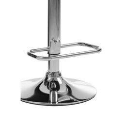 Orsina Adjustable Height Quilted Bar Stool With Chrome Base, Comfortable Bar Chair, Sleek Modern Bar Stool - thumbnail 6