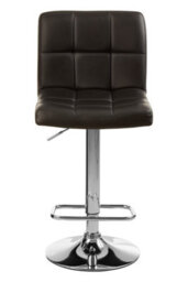 Orsina Adjustable Height Quilted Bar Stool With Chrome Base, Comfortable Bar Chair, Sleek Modern Bar Stool - thumbnail 7