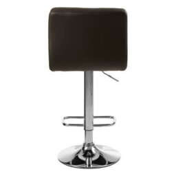 Orsina Adjustable Height Quilted Bar Stool With Chrome Base, Comfortable Bar Chair, Sleek Modern Bar Stool - thumbnail 4
