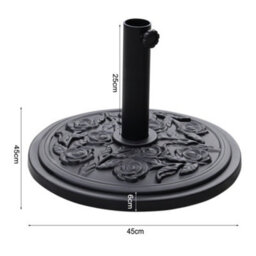 Breeins Garden Parasol Base With Floral Rose Design Weather Resistant For Outdoor Furniture Umbrella, Canopy, Gazebo, Awning - thumbnail 7