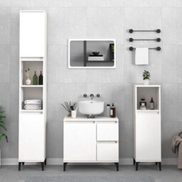 Berkfield Bathroom Cabinet White 65X33X60 Cm Engineered Wood - thumbnail 1