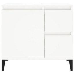 Berkfield Bathroom Cabinet White 65X33X60 Cm Engineered Wood - thumbnail 7
