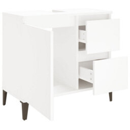 Berkfield Bathroom Cabinet White 65X33X60 Cm Engineered Wood - thumbnail 6