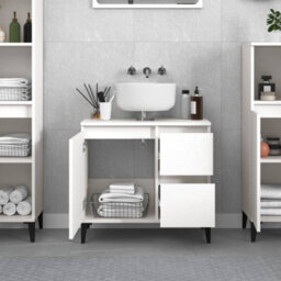 Berkfield Bathroom Cabinet White 65X33X60 Cm Engineered Wood - thumbnail 3
