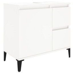 Berkfield Bathroom Cabinet White 65X33X60 Cm Engineered Wood - thumbnail 2
