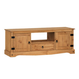 Mercers Furniture Corona 2 Door 1 Drawer Widescreen Tv Media Unit Solid Pine With Mexican Styling - thumbnail 2