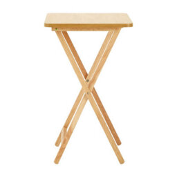 Orsina Space Saving Veneer Top Snack Table With White Top, Stylish Side Tables For Living Room, Coffee Table - thumbnail 3