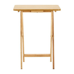 Orsina Space Saving Veneer Top Snack Table With White Top, Stylish Side Tables For Living Room, Coffee Table - thumbnail 1