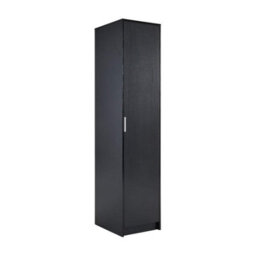 Home Source Phoenix 1 Door Wardrobe Storage Black Bedroom Furniture - thumbnail 8