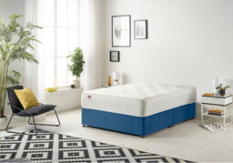 Somnior Beds Somnior Plush Navy Memory Foam Divan Bed With Mattress - Double - thumbnail 1