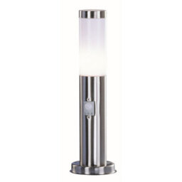 Luminosa Lighting Luminosa Boston Led Pir Outdoor Pedestal Light Stainless Steel Ip44 1X E27 3000K Dawn Dusk Sensor - thumbnail 4
