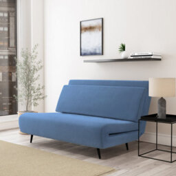 Dorel Home Mallory Sofa Bed In Blue Linen Look - thumbnail 2