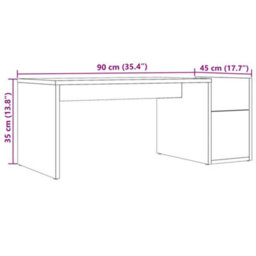 Berkfield Coffee Table Old Wood 90X45X35 Cm Engineered Wood - thumbnail 9