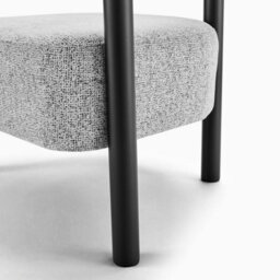 Furniturebox Mirabel Grey Fabric Accent Tub Chair - Bedroom Chair, Vanity Chair, Grey Chair, Reading Chair - thumbnail 9