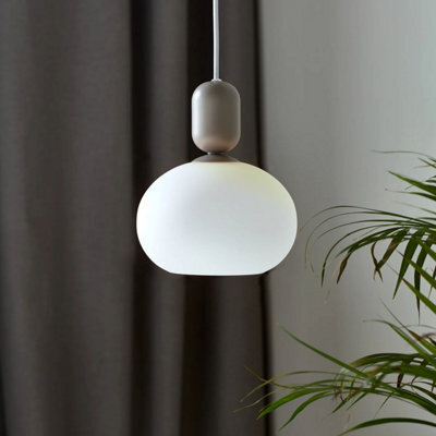 Nordlux Notti Glass Pendant Light Hand Blown Glass Grey,mains - image 1