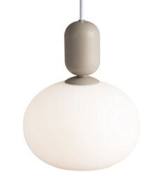 Nordlux Notti Glass Pendant Light Hand Blown Glass Grey,mains - thumbnail 2