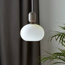 Nordlux Notti Glass Pendant Light Hand Blown Glass Grey,mains - thumbnail 1