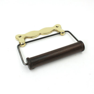 Oakcrafts - Solid Brass Wire Toilet Roll Holder - 140mm - image 1